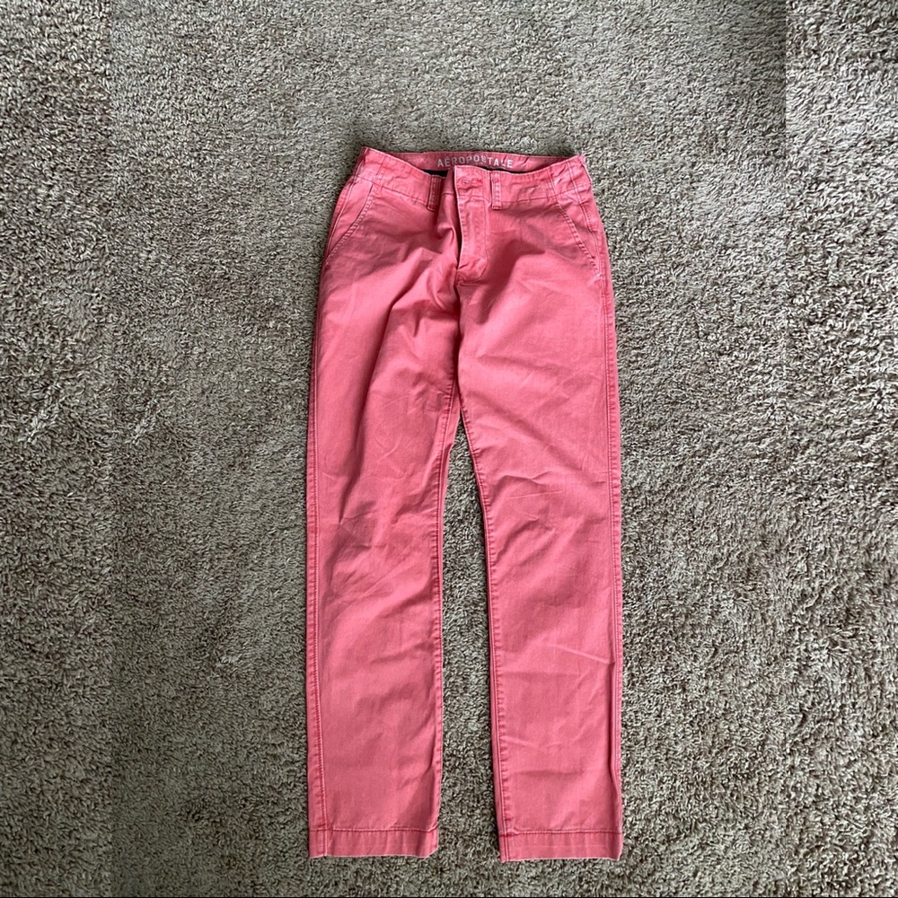 pink slim fit chinos
